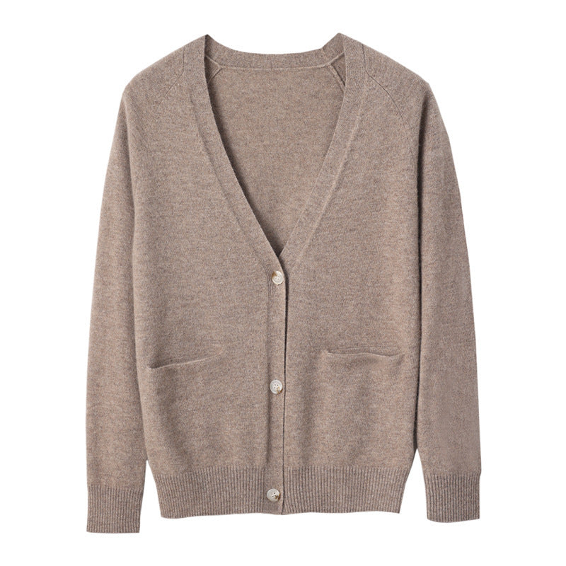 New Knitwear Cardigan Outer Wear Short Sweater With Pocket Coat