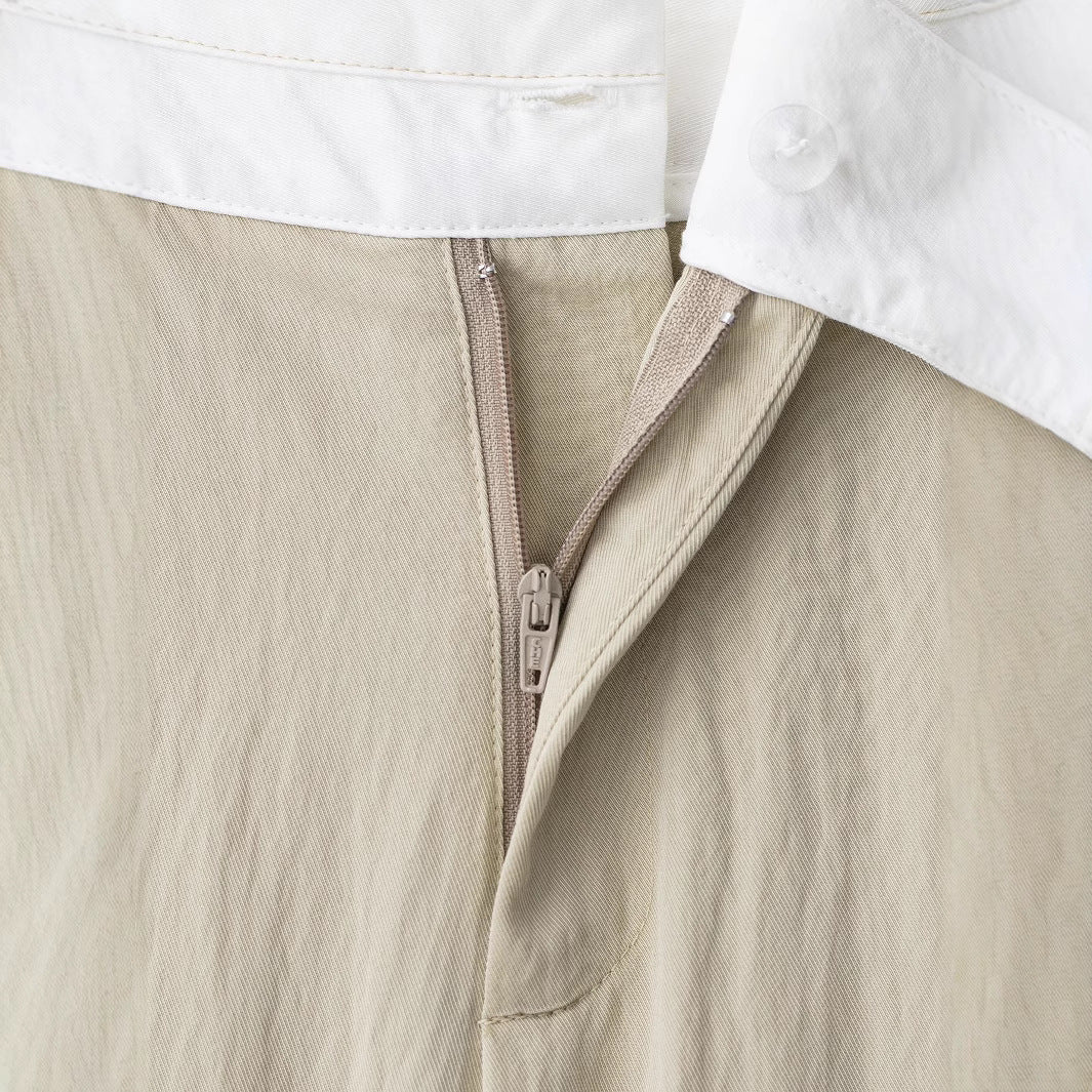 Stitching Waist High Waist Wide Leg Trousers