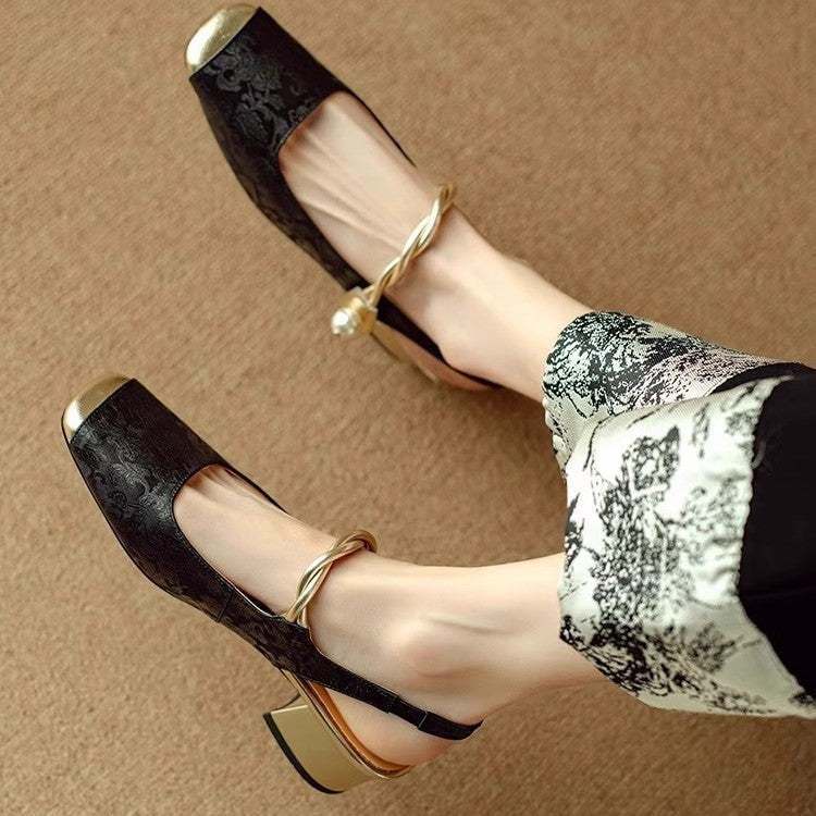New Chinese Style Fairy Style Outer Wear Closed Toe Fashion Sandals For Women