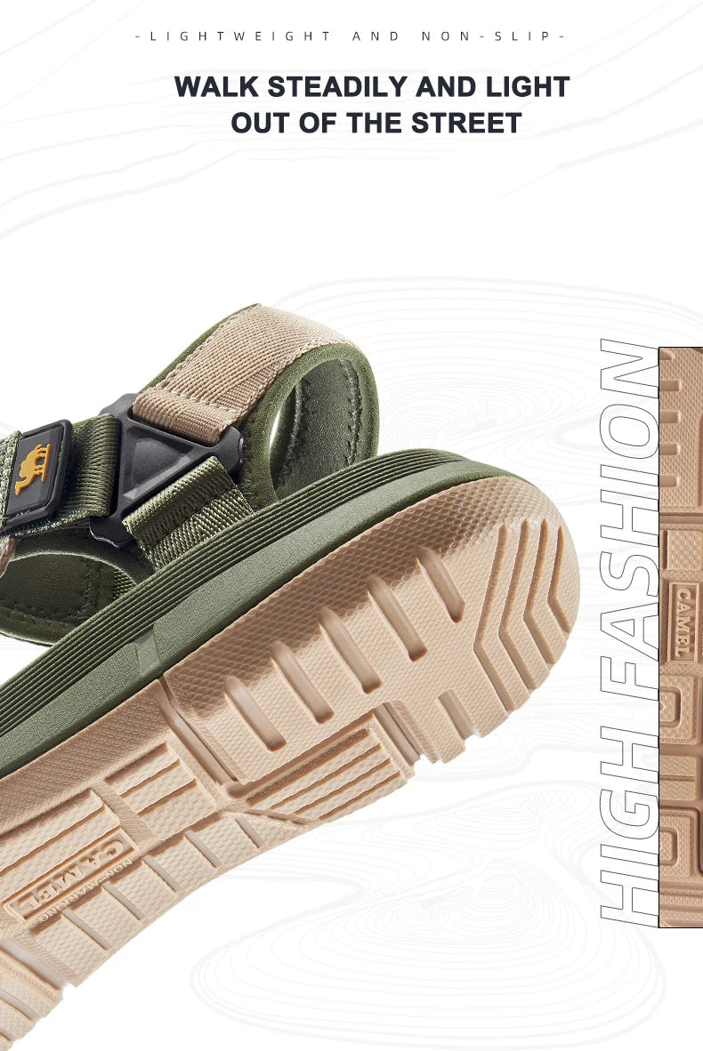 GOLDEN CAMEL Outdoor Brand Men's Sandals Summer Comfortable Lightweight Slippers Sandal Beach Shoes for Men 2023 New Flip Flops