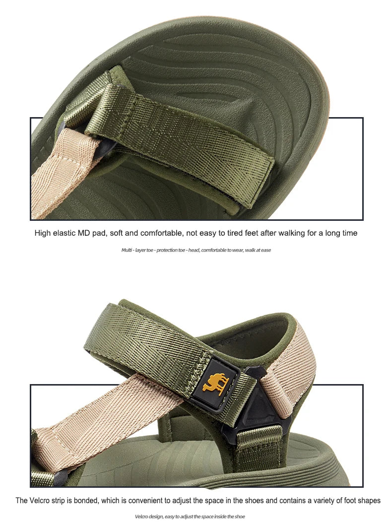 GOLDEN CAMEL Outdoor Brand Men's Sandals Summer Comfortable Lightweight Slippers Sandal Beach Shoes for Men 2023 New Flip Flops