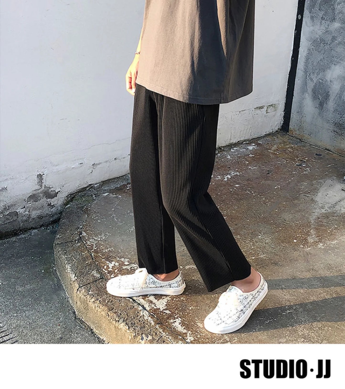 Pleated Pants Men Summer Straight Casual Pants Men Japanese Streetwear Loose Ice Silk Pants Mens Wide Leg Pants Man Trousers