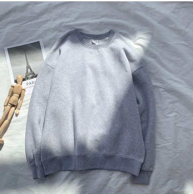 LEGIBLE 2025 Autumn Winter Woman's Hoodies Oversize Female Loose Solid Thicken Fleece Warm Women Sweatshirts Lady