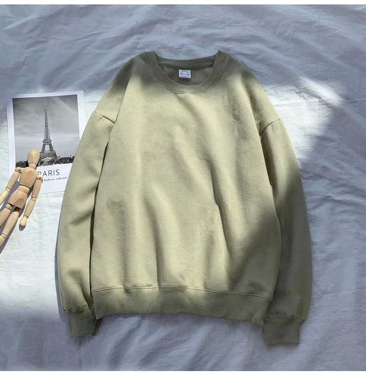 LEGIBLE 2025 Autumn Winter Woman's Hoodies Oversize Female Loose Solid Thicken Fleece Warm Women Sweatshirts Lady