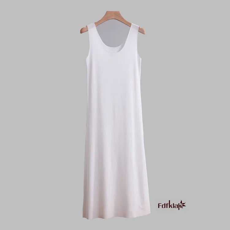 M-5XL Plus Size Nightgowns Women Sexy Ice Silk Nightdress Seamless Vest Long Dress Summer Female Nightshirt Vestidos Mujer
