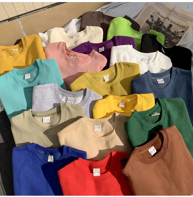 LEGIBLE 2025 Autumn Winter Woman's Hoodies Oversize Female Loose Solid Thicken Fleece Warm Women Sweatshirts Lady