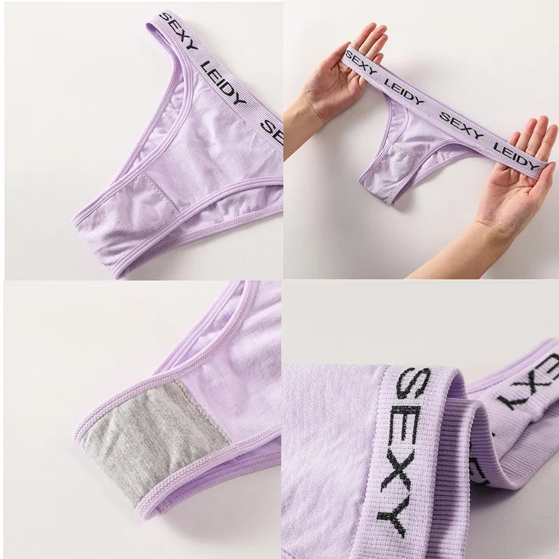 Letter Belt Brazilian Panties Women Seamless Underwear Female Underpants Sexy Briefs Lingerie Comfy Intimates