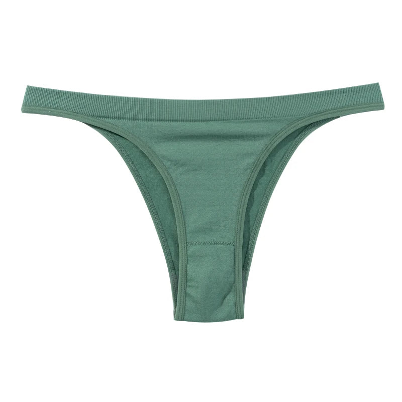 Women's Panties Sexy Underpants Thongs G-String Breathable Solid Color Crotch Lingerie Female Elasticity Underwear Women Briefs