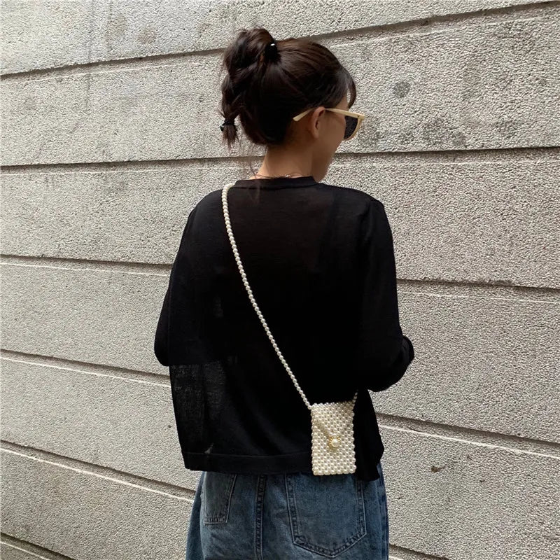 Cardigan Shirt Women Tops Korean Long Sleeve Cardigan Summer Tops V Neck Thin Knitted Sunscreen Shirt Sweater Blusas Mujer E600
