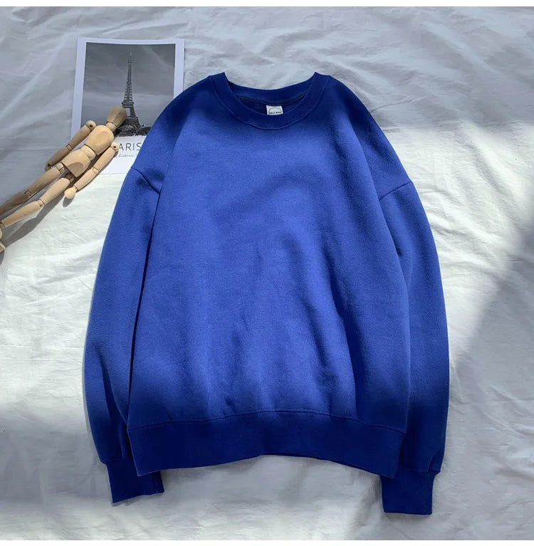 LEGIBLE 2025 Autumn Winter Woman's Hoodies Oversize Female Loose Solid Thicken Fleece Warm Women Sweatshirts Lady