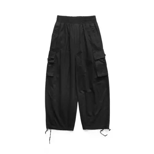 Multi-Pocket Cargo Pants Men's Casual Solid Straight Baggy Wide-leg Cropped Trousers Men Ankle-length Jogger Pants Harem Pants
