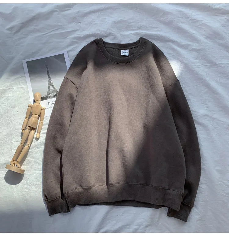 LEGIBLE 2025 Autumn Winter Woman's Hoodies Oversize Female Loose Solid Thicken Fleece Warm Women Sweatshirts Lady