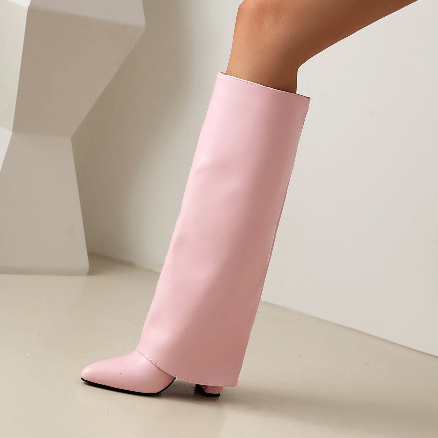 Women's Autumn And Winter Plus Size Thick High Heel Boots
