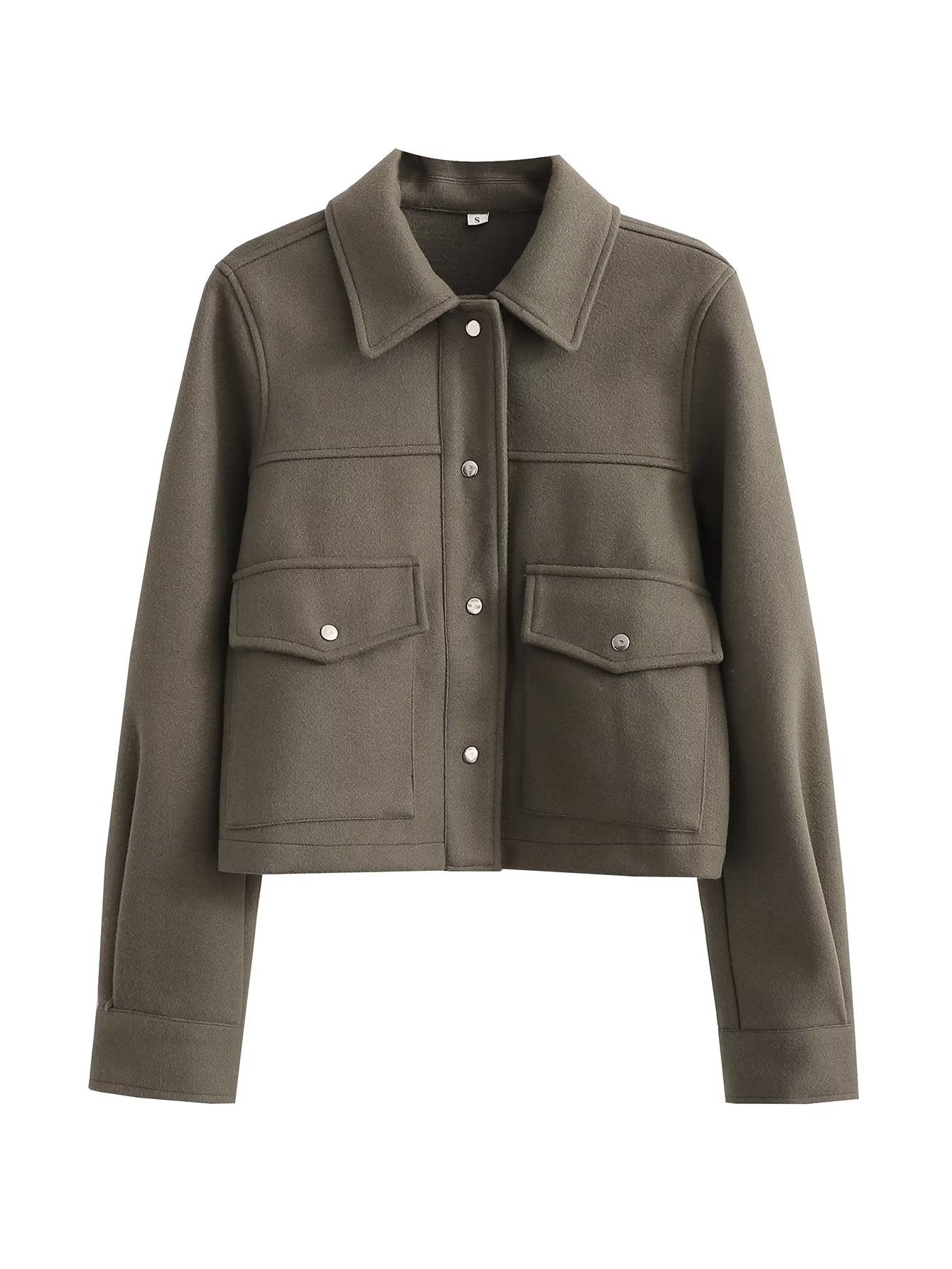 Women's Soft Woolen Shirt Woolen Coat Top