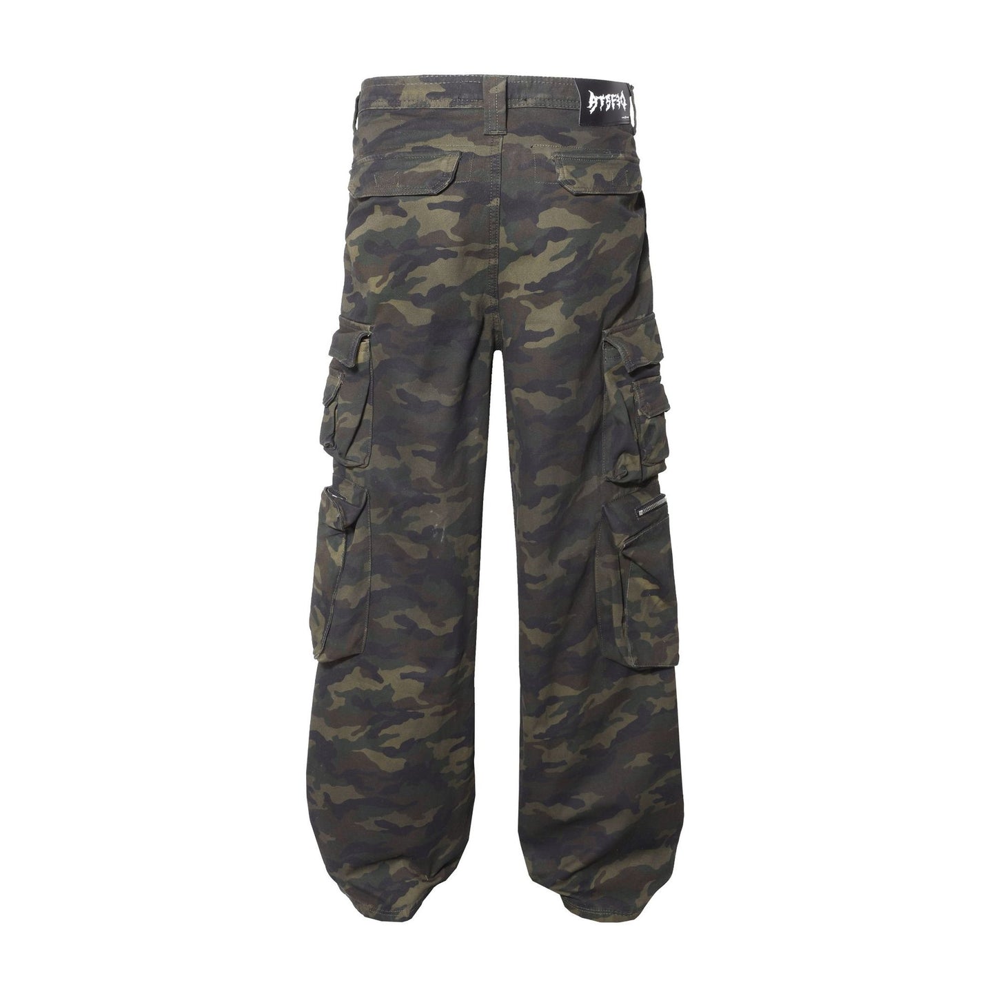 New Style Waste Soil Style High Street American Camouflage Workwear Wide Leg Pants