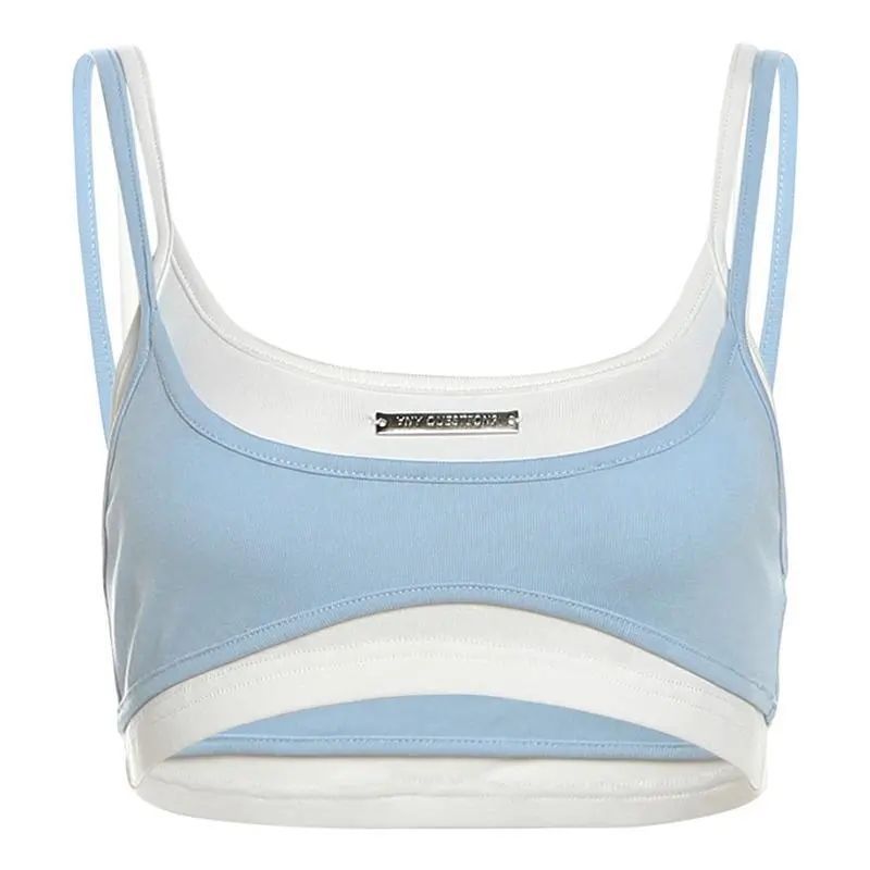 Summer New Women's Sling Solid Color Slim Fit Top