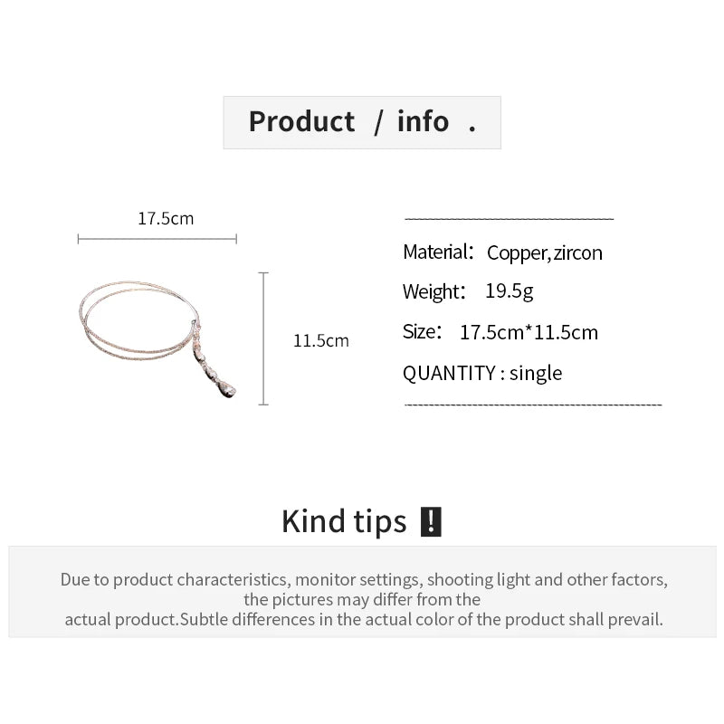 Zircon Double Layered Water Drop Heart Silver Scrap Imitation Pearl Cross Wave Open Collarbone Fine Pendant Necklaces for Women