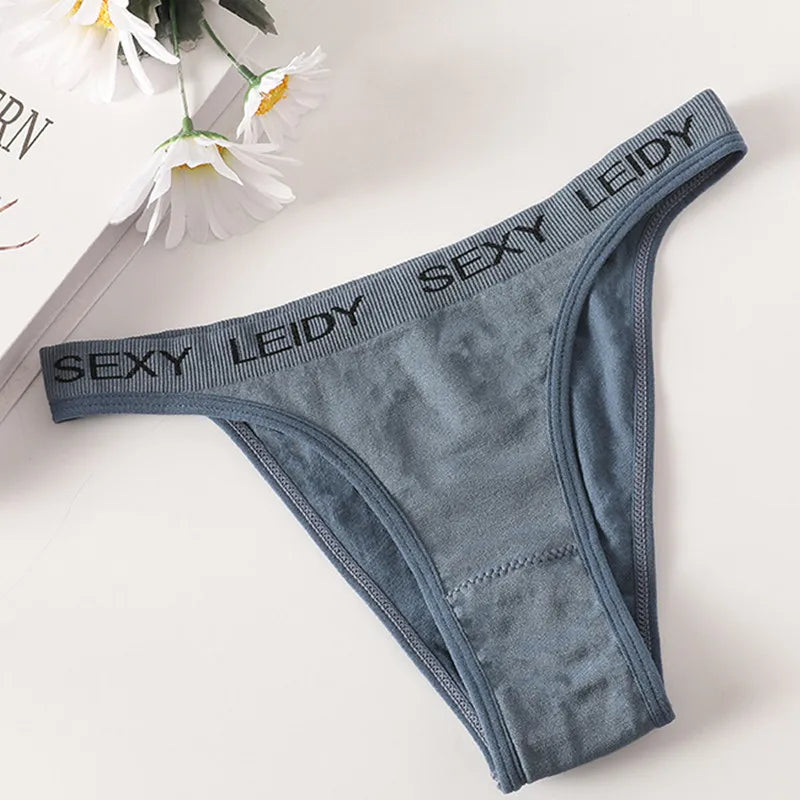 Letter Belt Brazilian Panties Women Seamless Underwear Female Underpants Sexy Briefs Lingerie Comfy Intimates