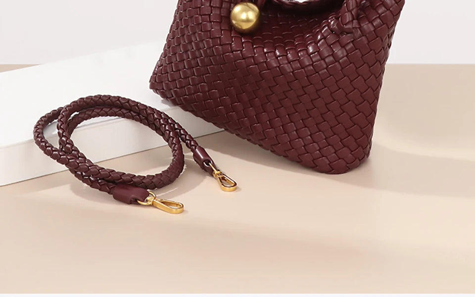 Woven Shoulder Bag for Women Crossbody Tote Bag for Women Small Handbag Vegan Leather Purse Tote Handbag Hobo Bag