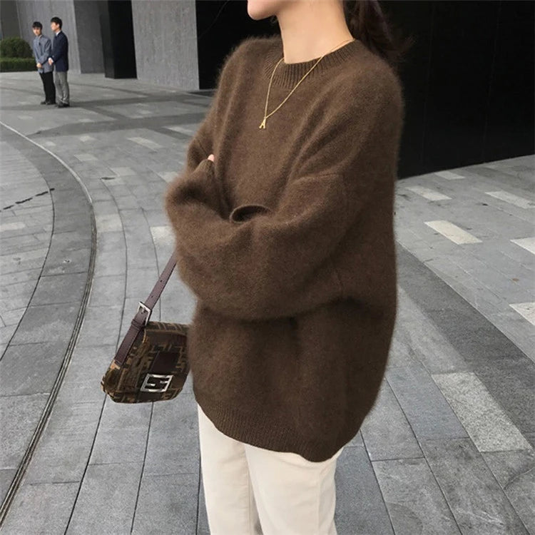 Women Sweater Womens Winter Sweaters Pullover Traf Female Knitting Overszie Long Sleeve Loose Knitted Outerwear Ropa De Mujer