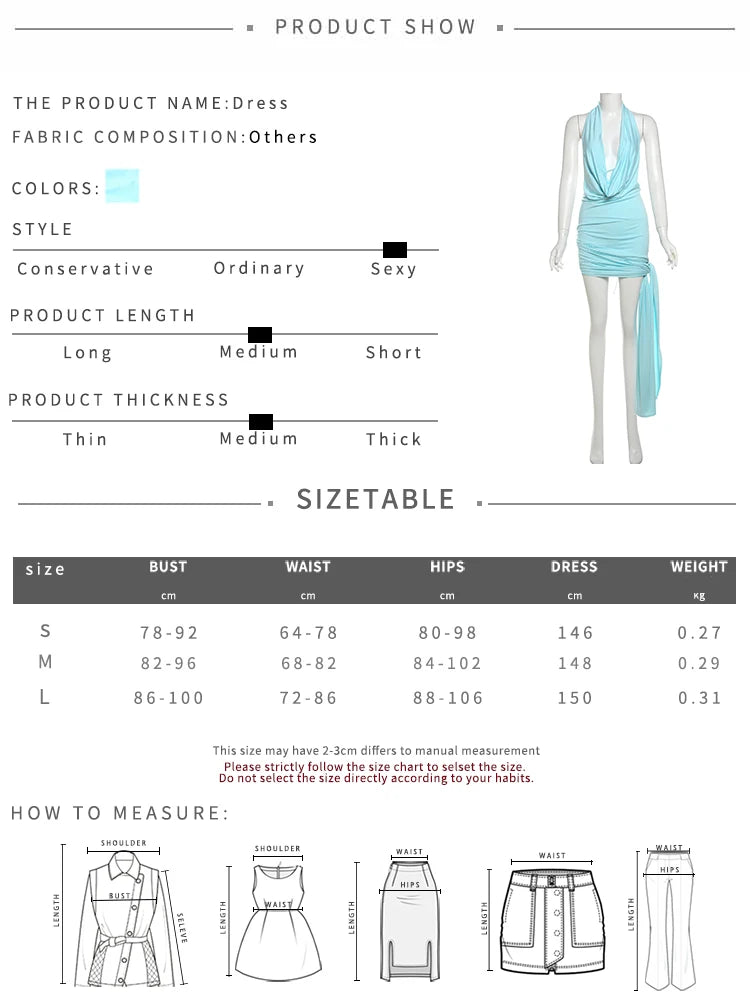 Cutenew Tassel Tied Women Mini Dress Summer Concise Halter Swinging Low Neck Backless Sheath Vestidos Mujer Pleated Chic Frock