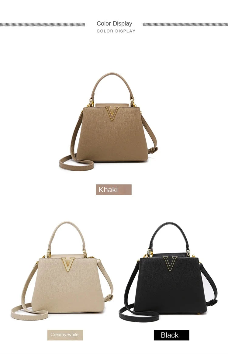 New Summer Versatile Women's Bag High-end Sense Exquisite Handbag Soft Leather Crossbody Commuter Bags Luxury Fashion