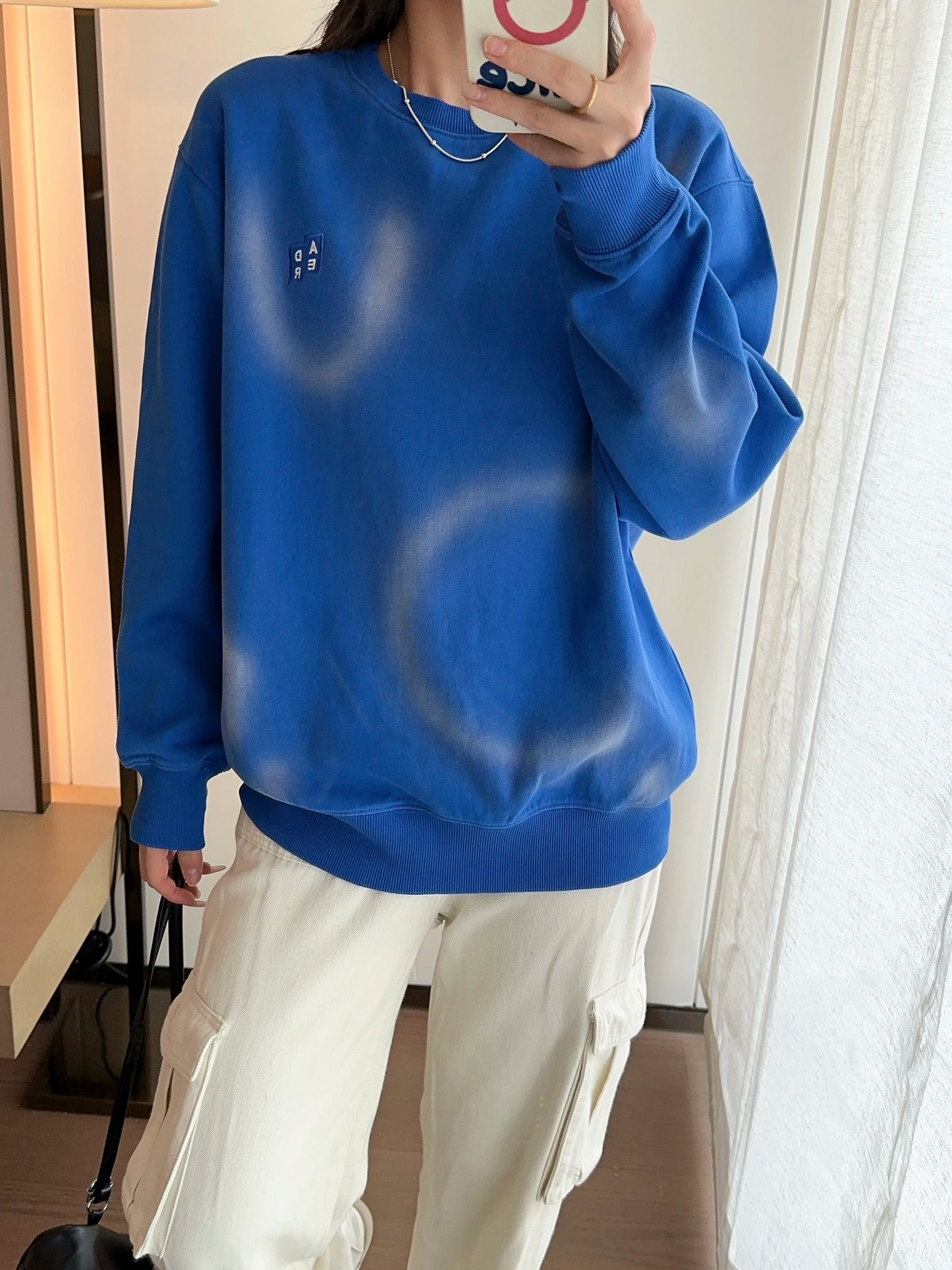 Loose Casual Couple Hoodies l Cotton Dyed Tie-Dye Embroidery Men's Sle Comfortable Breathable Korean Version Sweatirts
