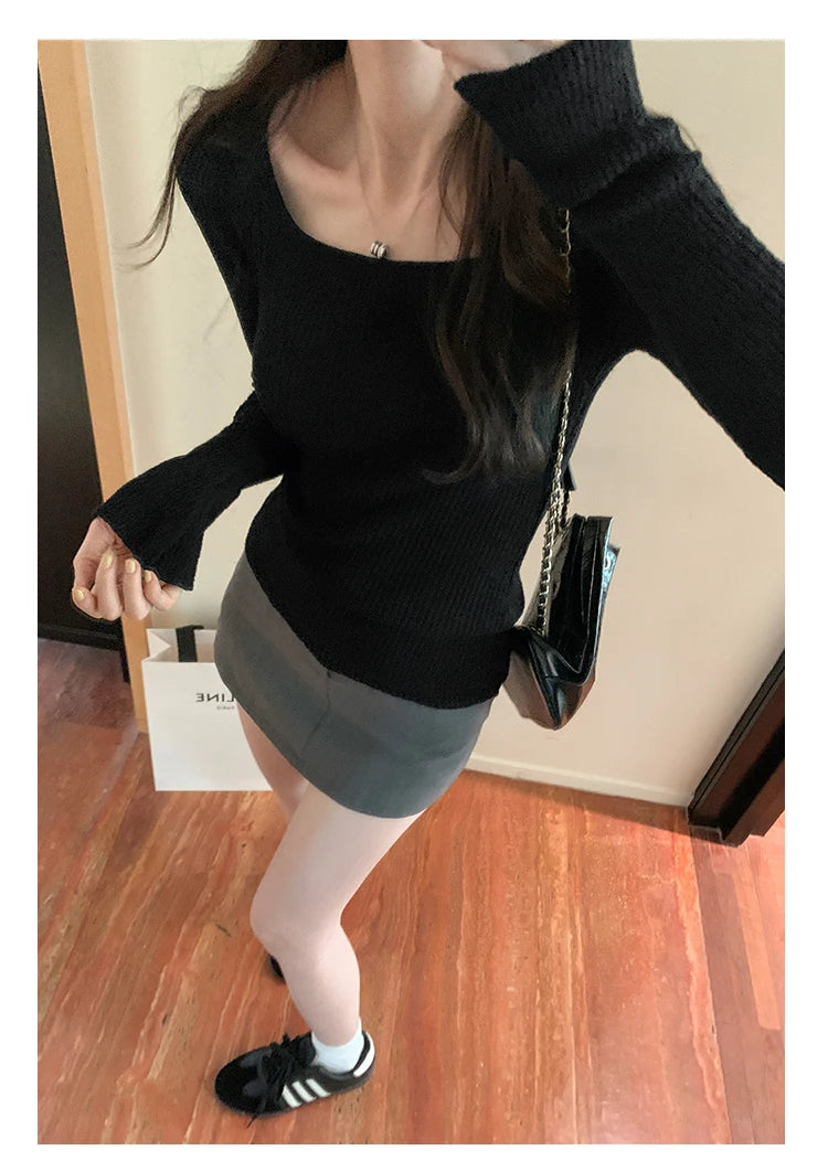 Women Sweater Womens Winter Sweaters Pullover Traf Female Knitting Overszie Long Sleeve Loose Knitted Outerwear ropa de mujer