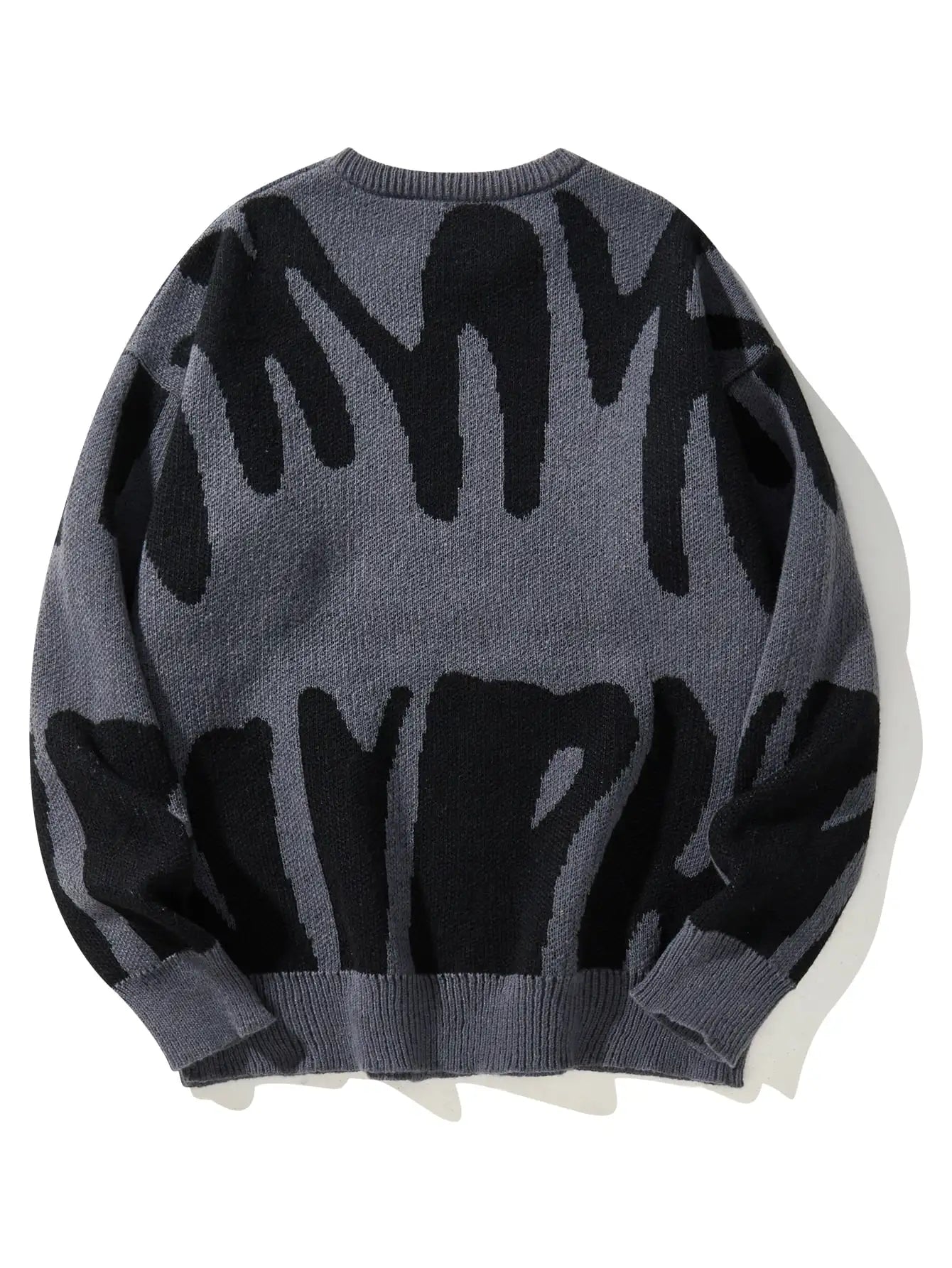 New Popular Spring & Fall Astronaut Star-Picking Jacquard Pattern Pullover Sweater Casual Round Neck Contrast Color Knitted Men'