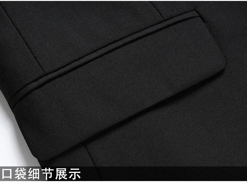 New (Blazer+ Vest + Pants) Fashion Business Men's Professional Dress Solid Color Trend Casual Gentleman Slim Groom Suit M-6XL