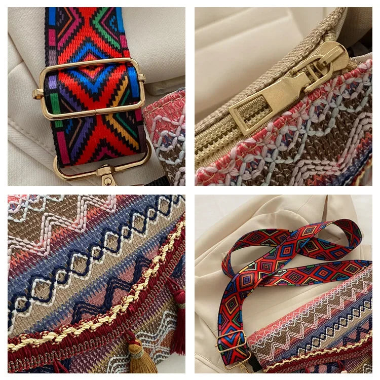 New Vintage Bohemian Fringe Shoulder Bag Women Tassel Boho Hippie Gypsy Fringed Women's Handbags Open Bag Purses and Handbags