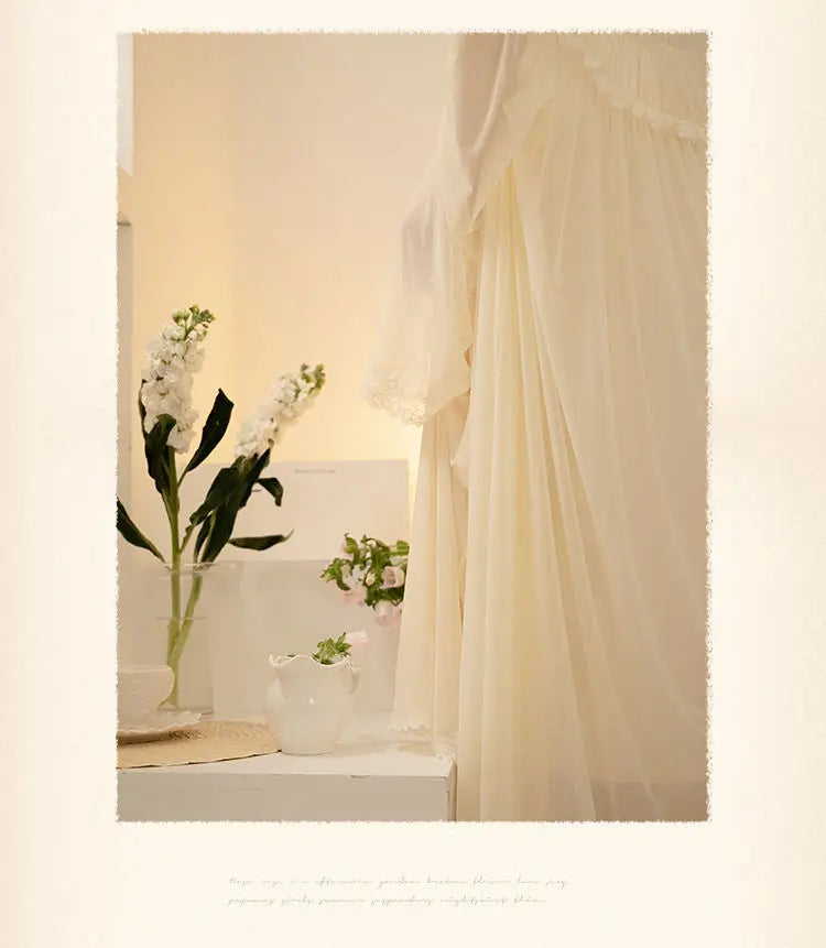 PLUS SIZE 2PCS Robe Set Female Court Style Satin Nightdress Sexy Lace Trim Sleep Suit Home Dress Gown Spaghetti Strap Nightwear