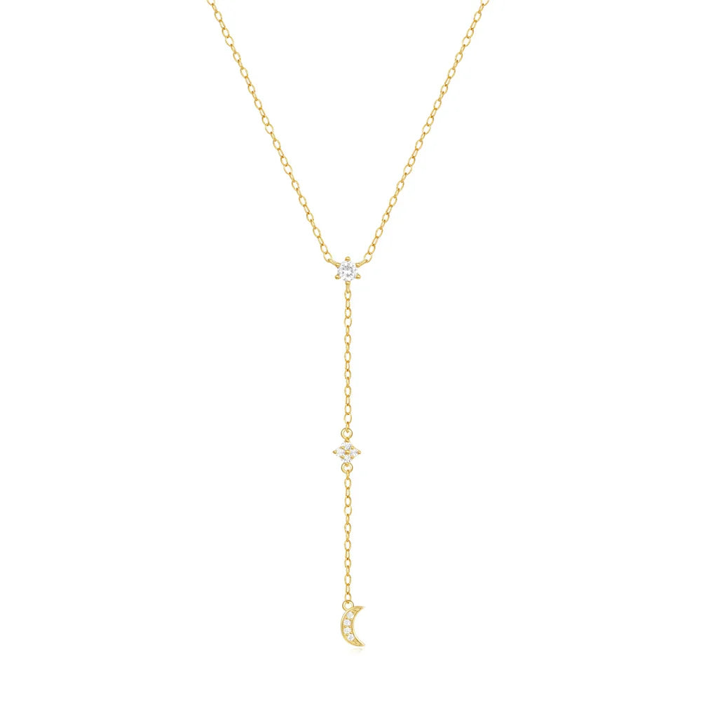 AIDE 925 Sterling Silver Personalized Snake Chain Adjustable Y Necklace Clavicle Pendant Chokers Necklace Women's Holiday Gifts