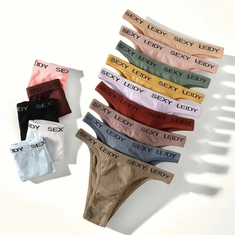 Letter Belt Brazilian Panties Women Seamless Underwear Female Underpants Sexy Briefs Lingerie Comfy Intimates