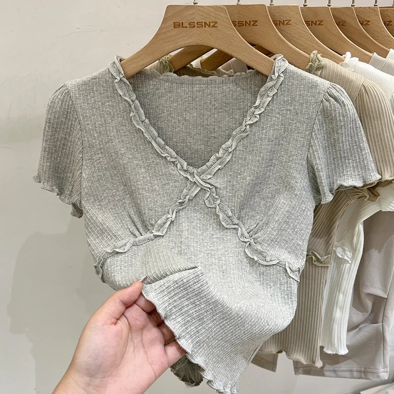 Summer Women T Shirt T-Shirt Woman Clothes Tops Tshirt Female Crop Top Tees Y2k Para Mujer Ropa De Mujer Roupas Feminina Traf
