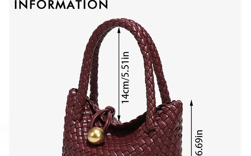 Woven Shoulder Bag for Women Crossbody Tote Bag for Women Small Handbag Vegan Leather Purse Tote Handbag Hobo Bag