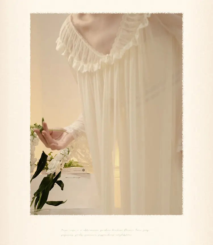 PLUS SIZE 2PCS Robe Set Female Court Style Satin Nightdress Sexy Lace Trim Sleep Suit Home Dress Gown Spaghetti Strap Nightwear