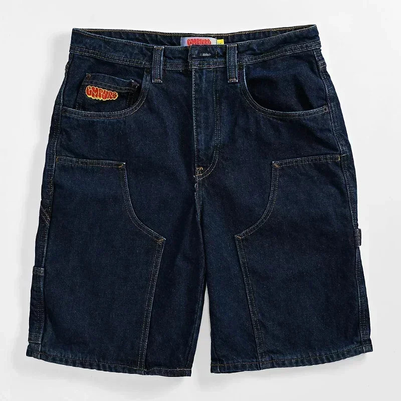 90s American Straight Pants Men and Women Universal Jeans Street Fashion Versatile Shorts Personalized Harajuku Hip hop Clothing