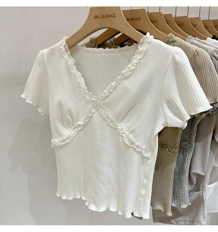 Summer Women T Shirt T-Shirt Woman Clothes Tops Tshirt Female Crop Top Tees Y2k Para Mujer Ropa De Mujer Roupas Feminina Traf