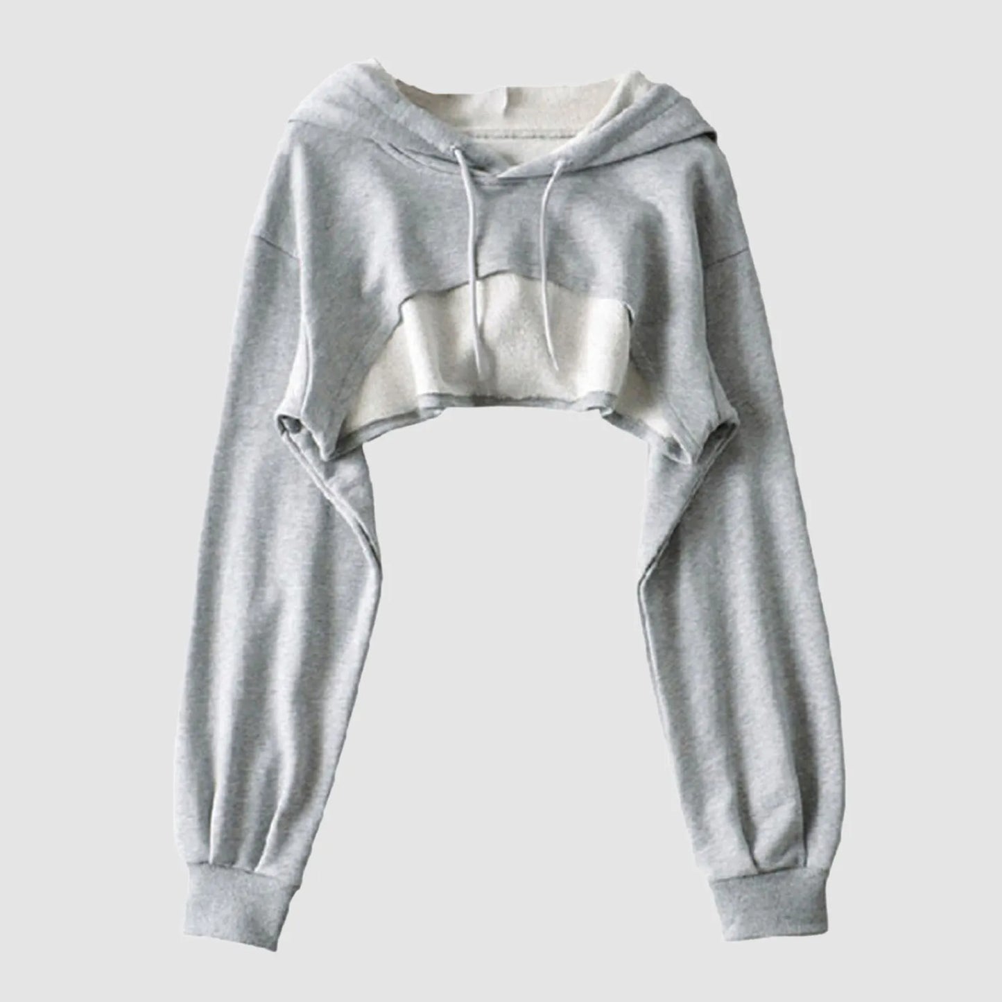 Women'S Sweatshirt Hooded Early Autumn New Personality Fashion Trend Crop Top Super Short Long Sleeve Top For Street Spicy Girls