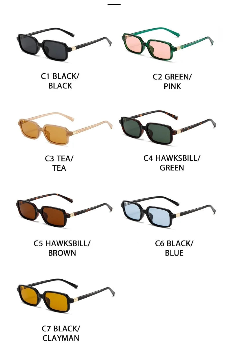 Polarized Small Square Sunglasses Men Women Driving Shades Uv400 Fashion Retro Vintage Sun Glasses Summer Trendy Travel Eyewear
