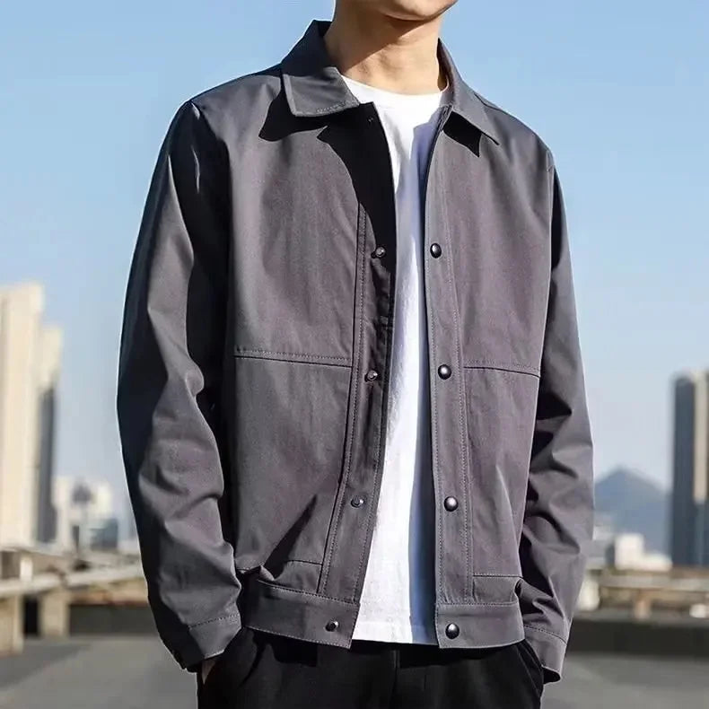 Casual Collared Men's Jacket Hot Sale Of The Season New Style British Style Versatile Spring Autumn Youth Casual Fashionable Mal