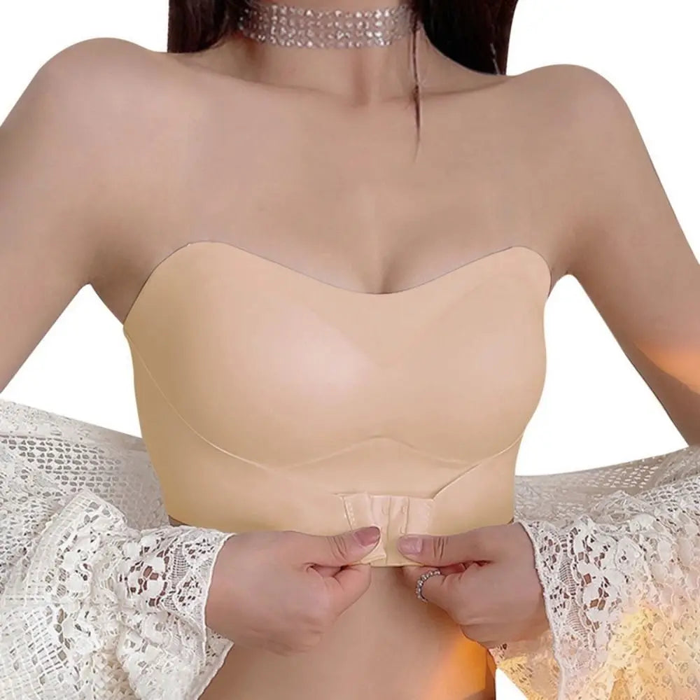 Wireless Strapless Bra Plus Size Non Slip Push Up Wedding Brassiere Big Breasts Sexy Lingerie Women