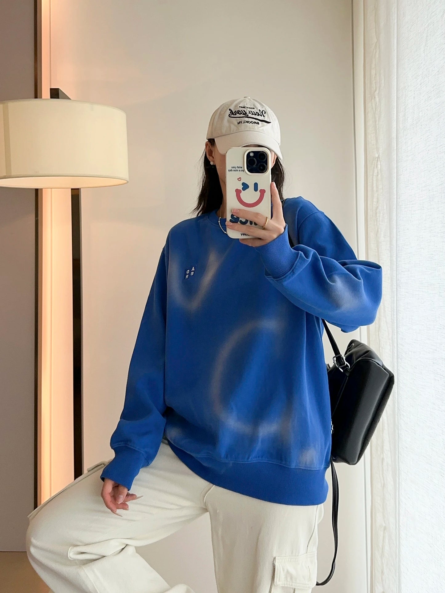 Loose Casual Couple Hoodies l Cotton Dyed Tie-Dye Embroidery Men's Sle Comfortable Breathable Korean Version Sweatirts