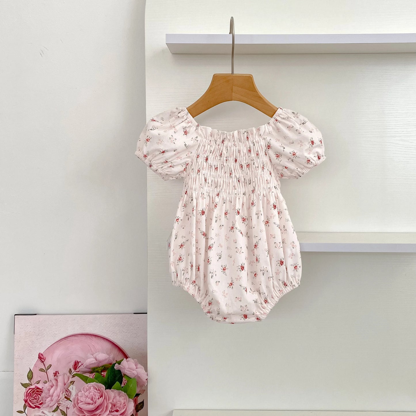 New Summer Newborn Clothes Kids Baby Girls Rompers 4 Colors New Infant Kids Baby Girls Embroider Flower Baby Rompers Clothes