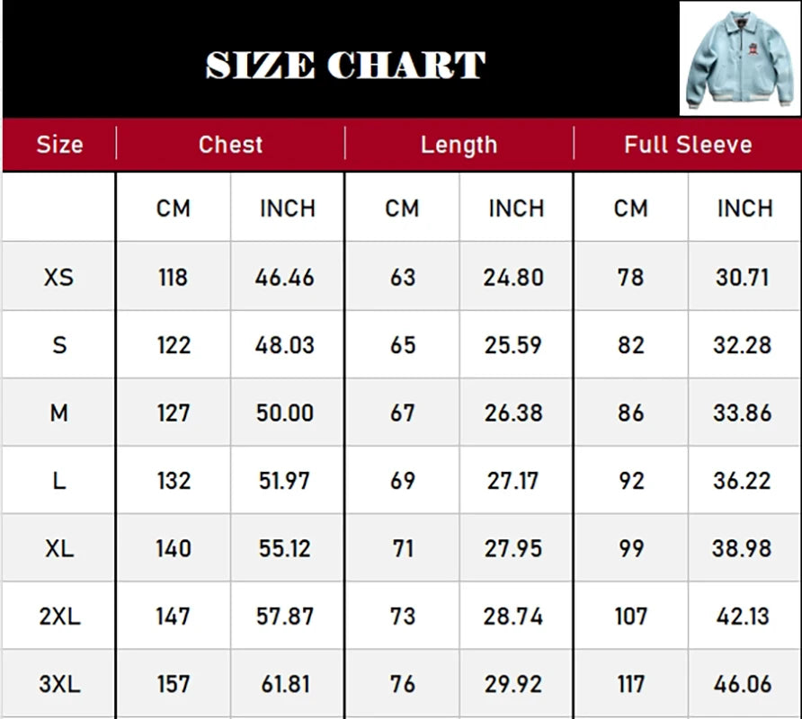 Men's Genuine Leather Varsity Jacket Us plus size Thick European lambskin High Quality Embroidery Avirex Brand