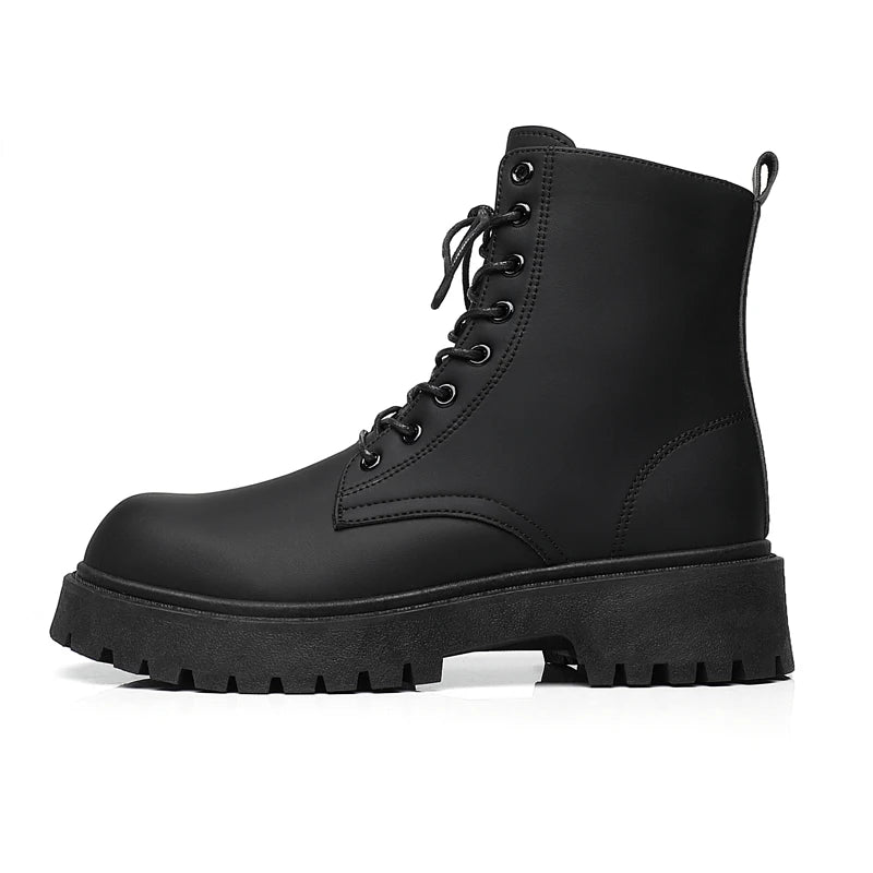 Luxury Brand Boots Chelsea Men's Boots Leather Men Designer Boots Fashion Casual Business Black Boots Thick Soled Mid Top Boots