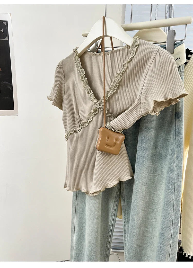 Summer Women T Shirt T-Shirt Woman Clothes Tops Tshirt Female Crop Top Tees Y2k Para Mujer Ropa De Mujer Roupas Feminina Traf