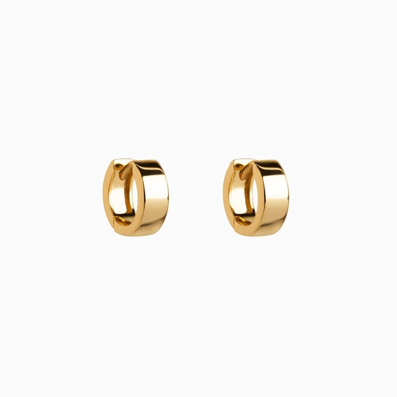 CANNER White Zircon Simple Love Round Earring For Women 925 Sterling Silver Earrings Hoops Pendiente Plata Piercing Gold Jewelry