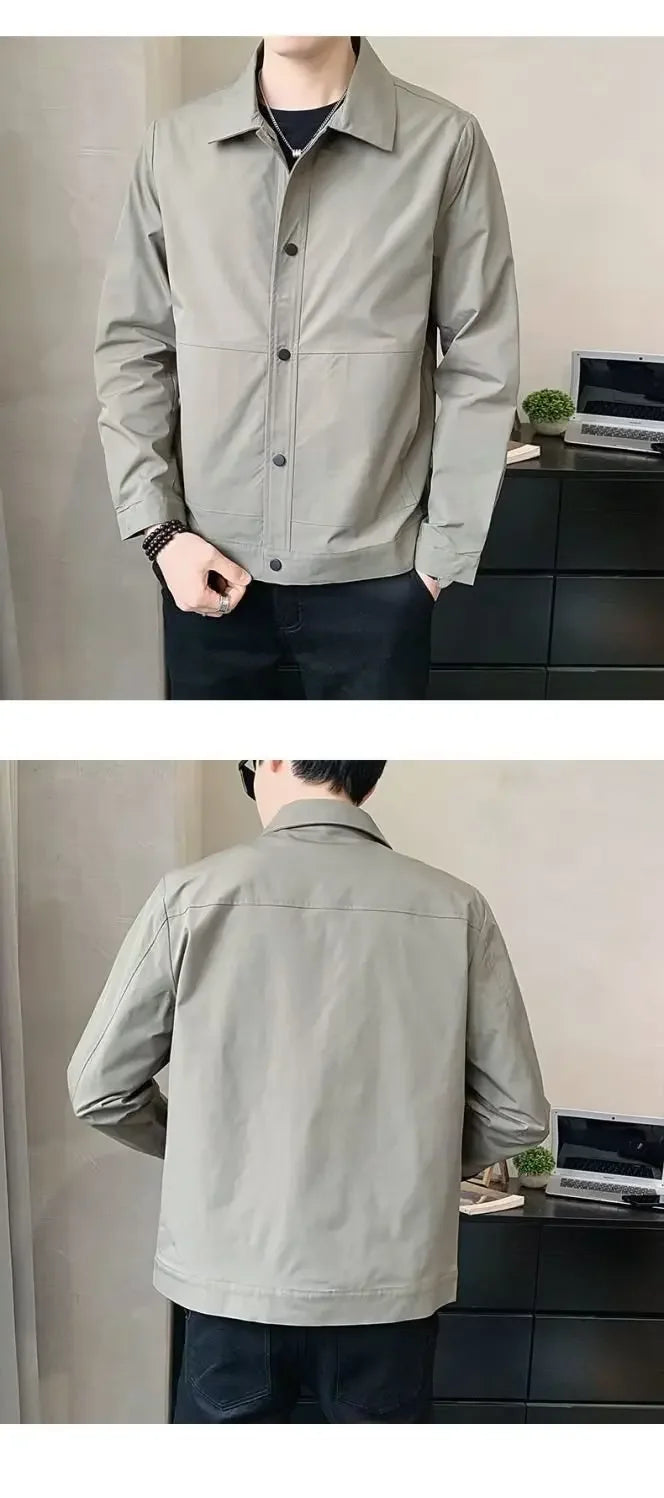 Casual Collared Men's Jacket Hot Sale Of The Season New Style British Style Versatile Spring Autumn Youth Casual Fashionable Mal